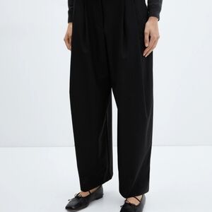 Wide leg wool pants